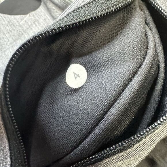 Lululemon Pace Rival Cropped Leggings Gray Size 4 Zipper Pocket - Picture 3 of 4